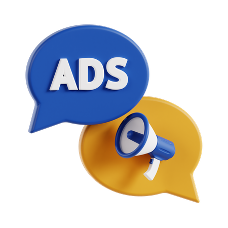 Chat publicitaire  3D Icon