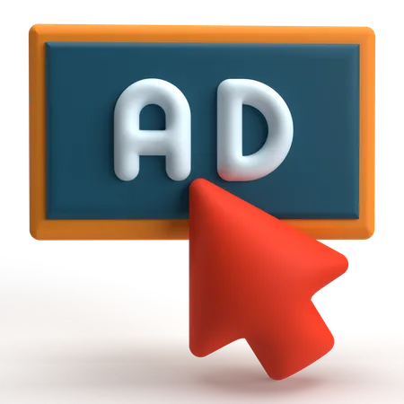 Clic sur les annonces  3D Icon