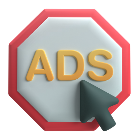 Clic sur les annonces  3D Icon