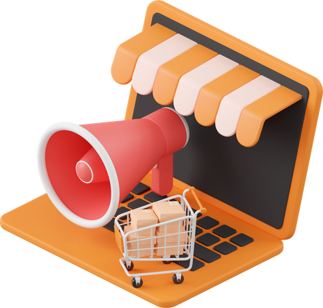 Annonces d'achat en ligne  3D Icon