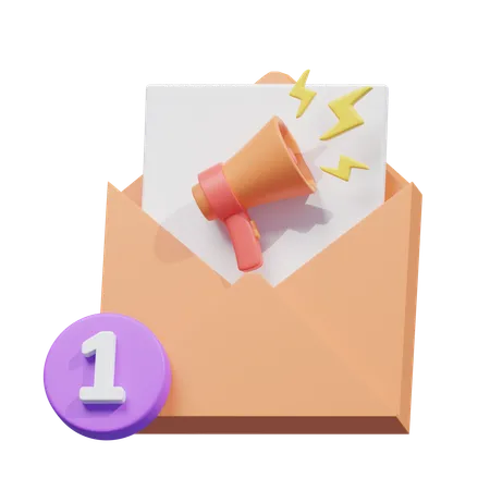 Annonces par e-mail avec notification  3D Icon