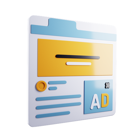 Annonces en ligne  3D Icon