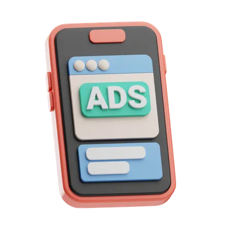 Annonces mobiles  3D Icon