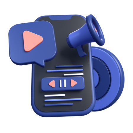 Annonces mobiles  3D Icon