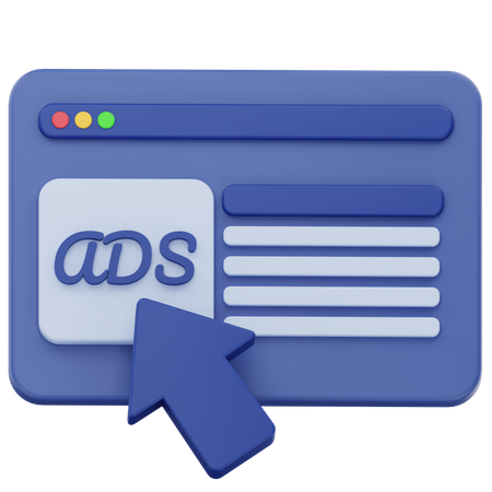 Annonces sur le site Web  3D Icon