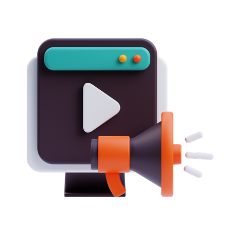 Annonces vidéo  3D Icon