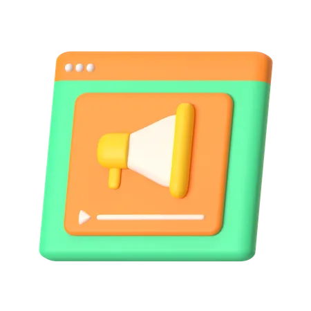 Annonces vidéo  3D Icon