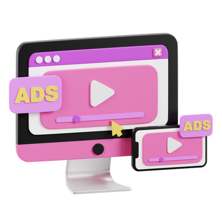 Annonces vidéo  3D Icon