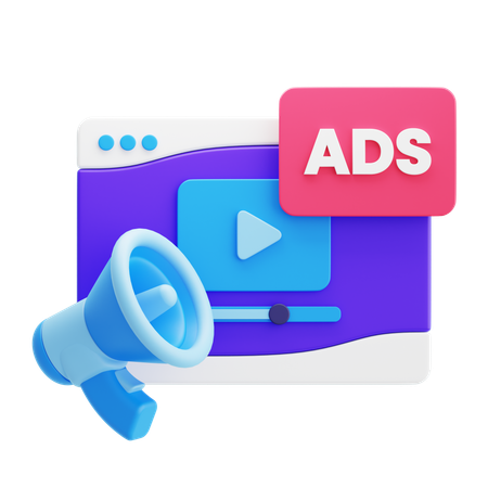 Annonces vidéo  3D Icon