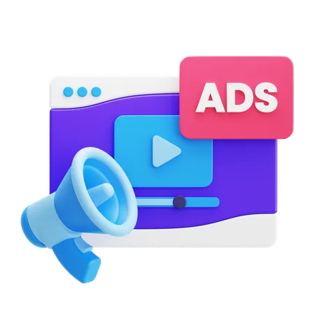 Annonces vidéo  3D Icon