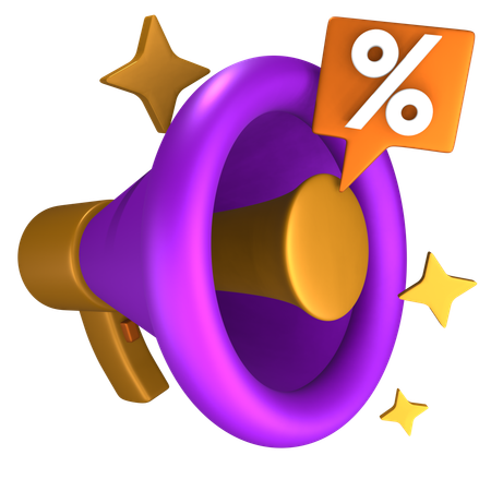 Announcement Discount  3D Icon