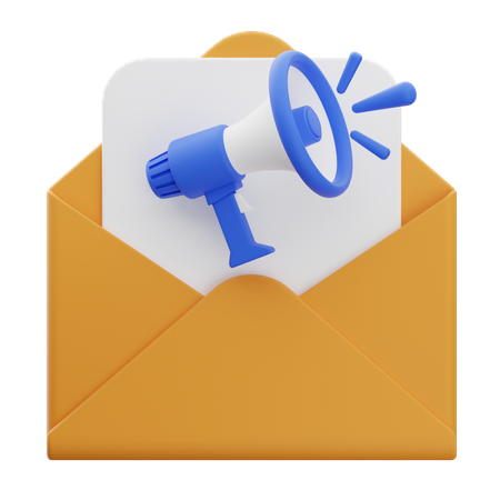 공지 이메일  3D Icon