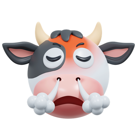 Annoyed Cow  3D Icon