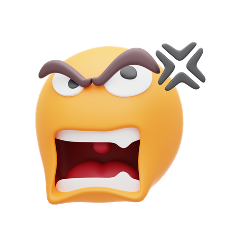 Annoyed Emoji  3D Icon