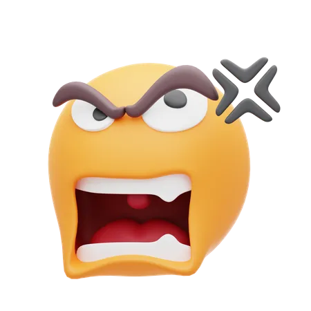 Annoyed Emoji 3D Icon