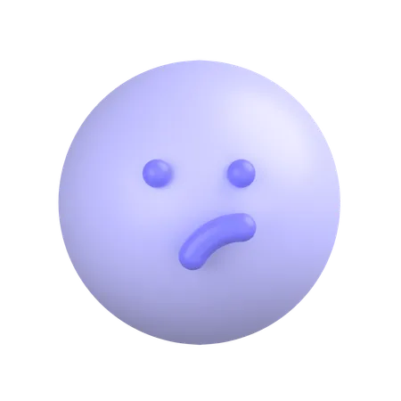 Annoyed Face  3D Icon