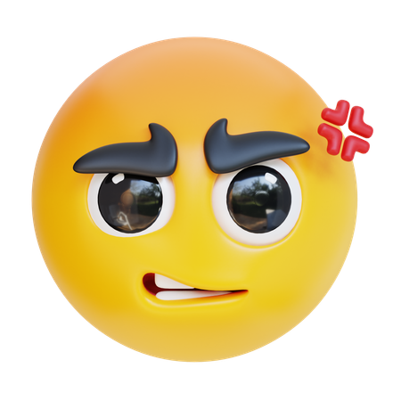Annoyed Face  3D Icon