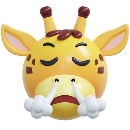 Annoyed Giraffe Emoticon  3D Icon