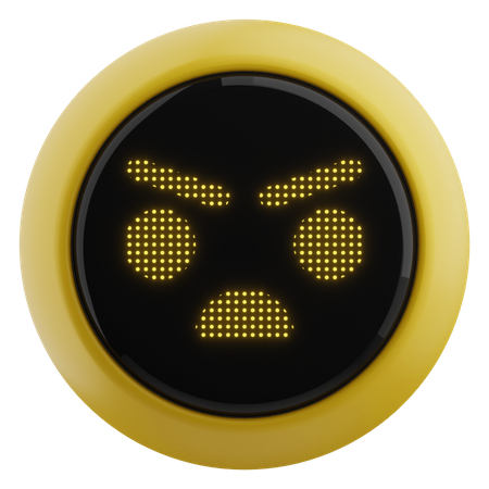 Annoyed Robot  3D Icon