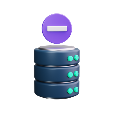 Annuler la base de données  3D Icon
