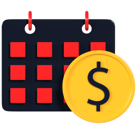 Ano financeiro  3D Icon