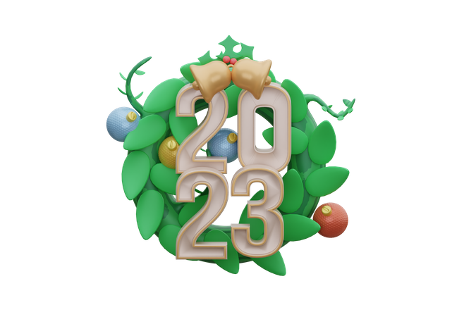 Ano Novo 2023  3D Icon