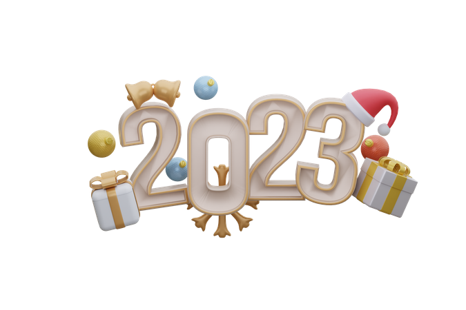 Ano Novo 2023  3D Icon