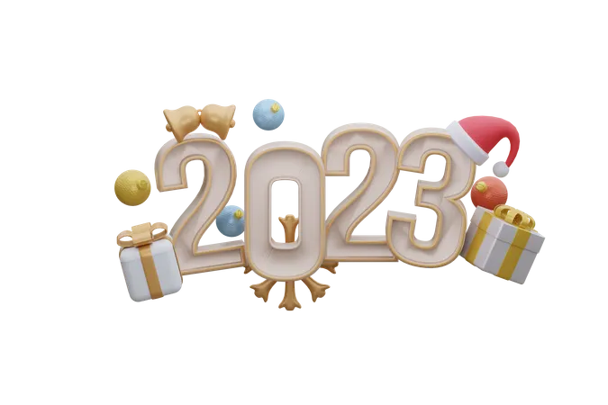 Ano Novo 2023  3D Icon