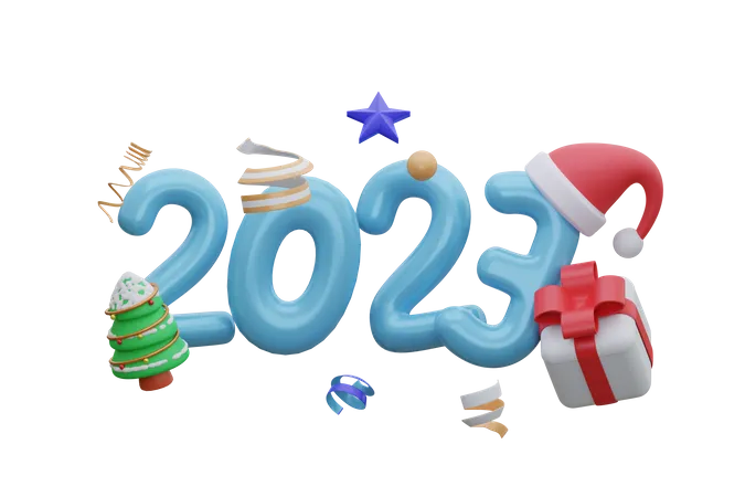 Ano Novo 2023  3D Icon