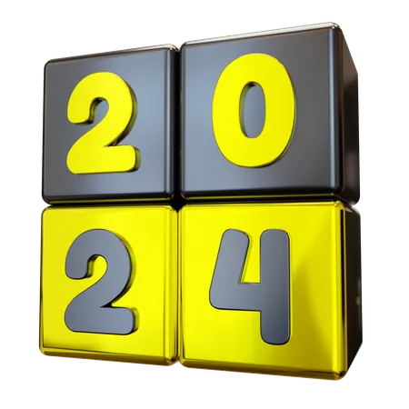 Ano Novo 2024  3D Icon