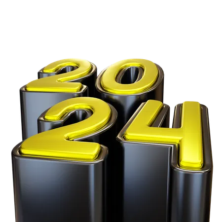 Ano Novo 2024  3D Icon