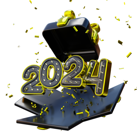 Ano Novo 2024  3D Icon