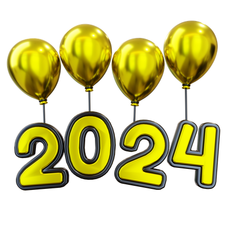 Ano Novo 2024  3D Icon