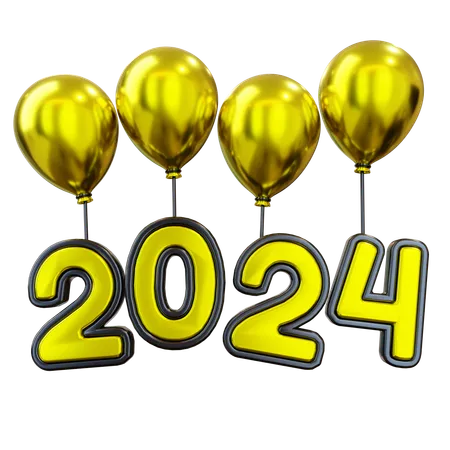 Ano Novo 2024  3D Icon