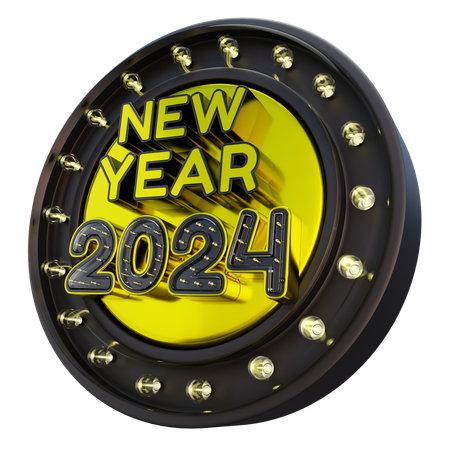 Ano Novo 2024  3D Icon