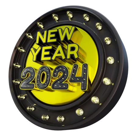 Ano Novo 2024  3D Icon