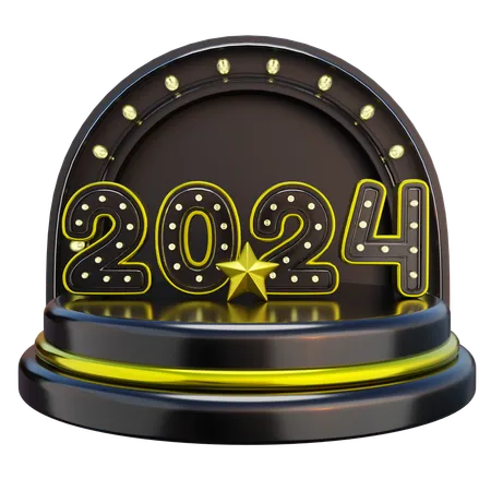 Ano Novo 2024  3D Icon