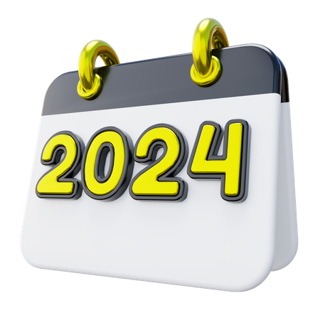 Ano Novo 2024  3D Icon