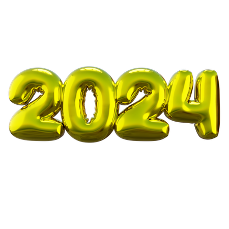 Ano Novo 2024  3D Icon