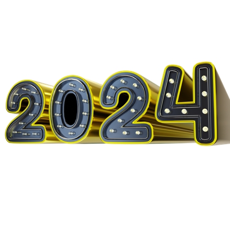 Ano Novo 2024  3D Icon