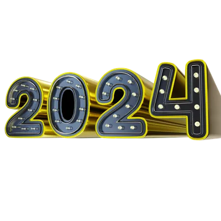 Ano Novo 2024  3D Icon