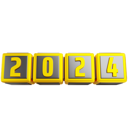 Ano Novo 2024  3D Icon