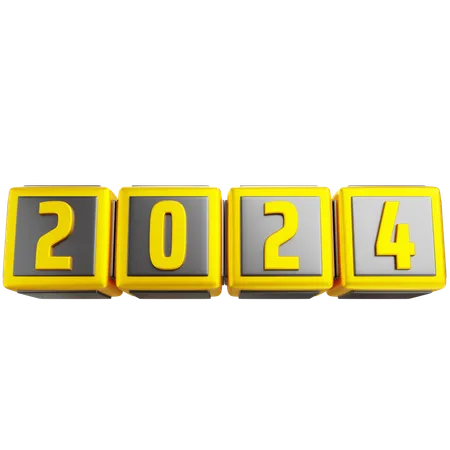 Ano Novo 2024  3D Icon