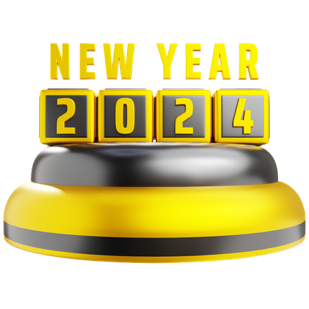 Ano Novo 2024  3D Icon