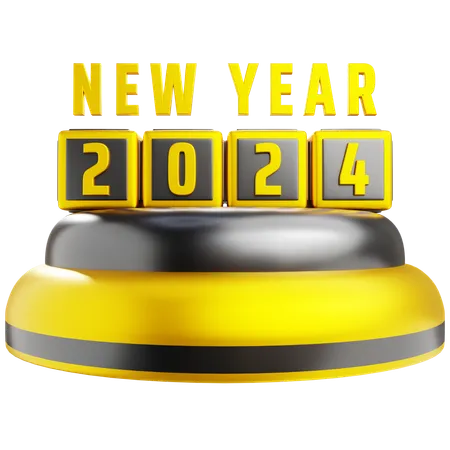 Ano Novo 2024  3D Icon