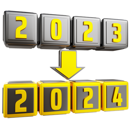 Ano Novo 2024  3D Icon