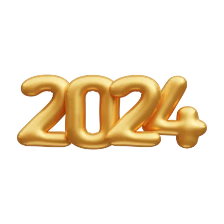 Ano Novo 2024  3D Icon