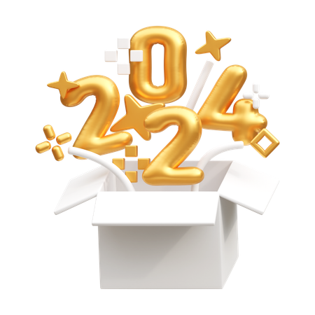 Ano Novo 2024  3D Icon