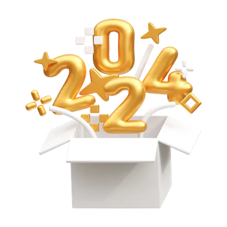 Ano Novo 2024  3D Icon