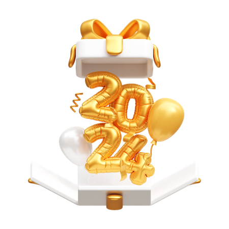 Ano Novo 2024  3D Icon